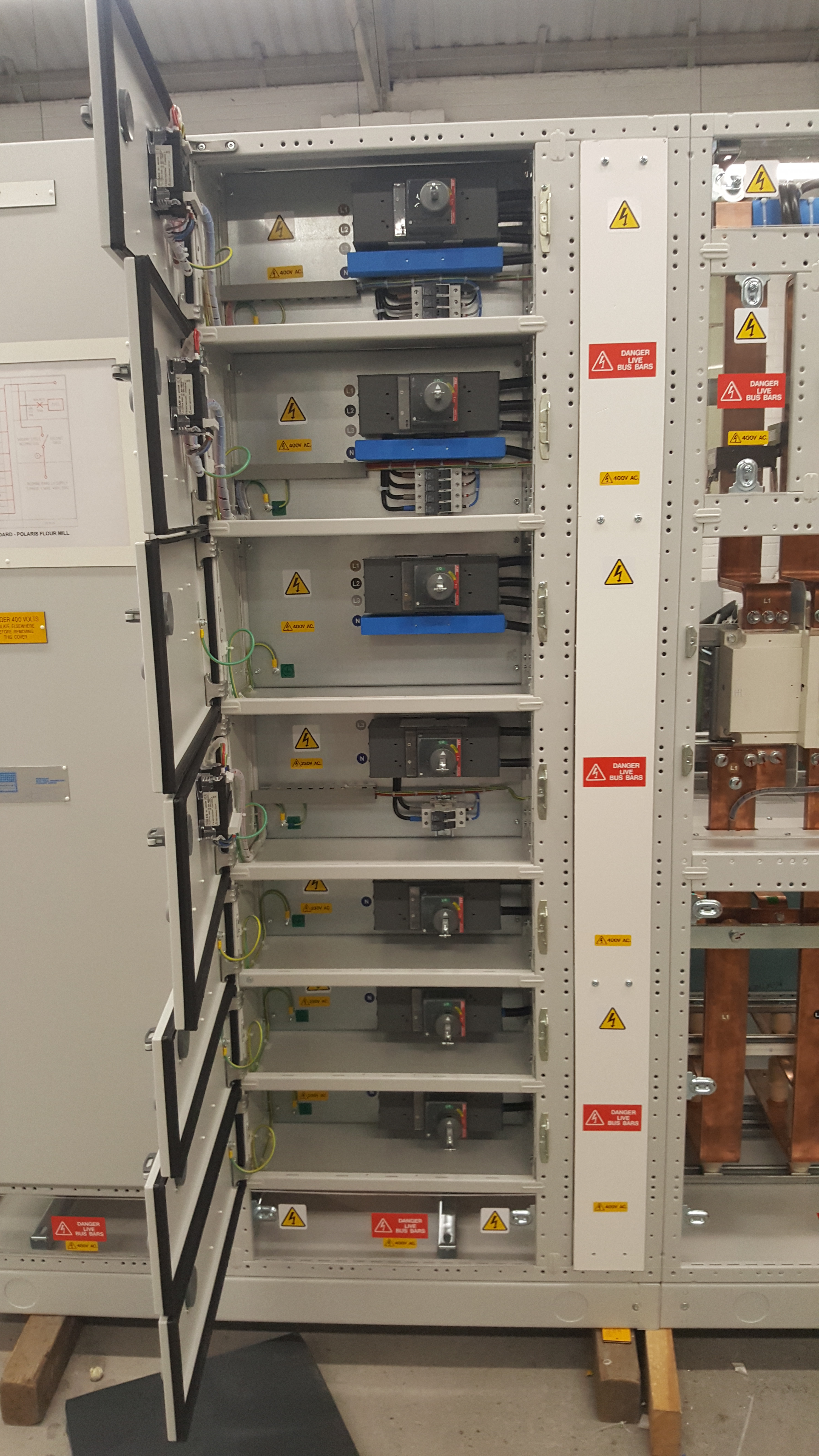 A generator control panel interior for the gas sector